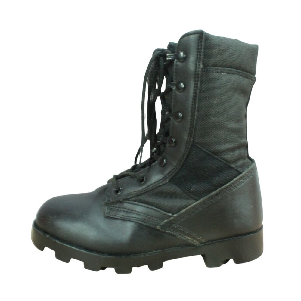Blackrock Men's 5040212 Black Leather Lace Up Round Toe Jungle Boots Size 7